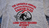 National Lampoon's Christmas Vacation T-Shirt - Saucer Sled Land Speed Record | Stealthy Giant