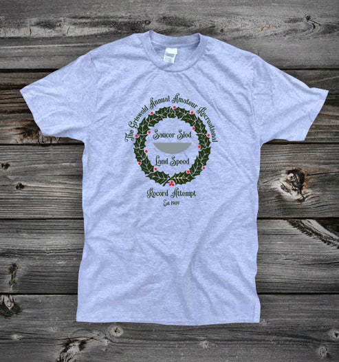 National Lampoon's Christmas Vacation T-Shirt - Saucer Sled Land Speed Record | Stealthy Giant