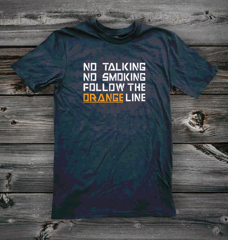 Escape From New York T-Shirt - Follow The Orange Line | Stealthy Giant