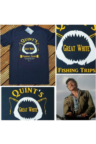 Quint's Shark Fishing T-Shirt, Movie Graphic T-Shirt Europe