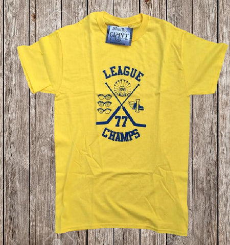 Slap Shot T-Shirt - Charlestown Chiefs League Champs 77' | Stealthy Giant